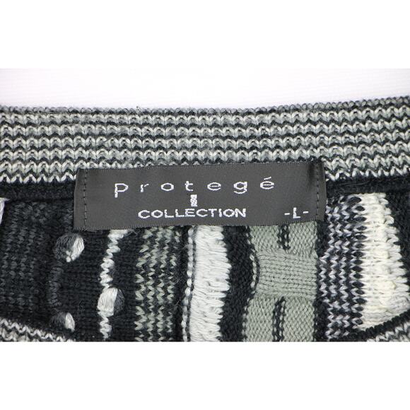 Protege Mercerized 3D Knit Hip Hop Kanye Biggie Cosby Coogi Style Sweater - Picture 3 of 4